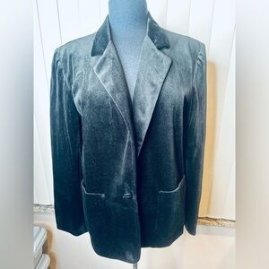 Devon Vintage 80’s Elegant Black Velour Women's Blazer